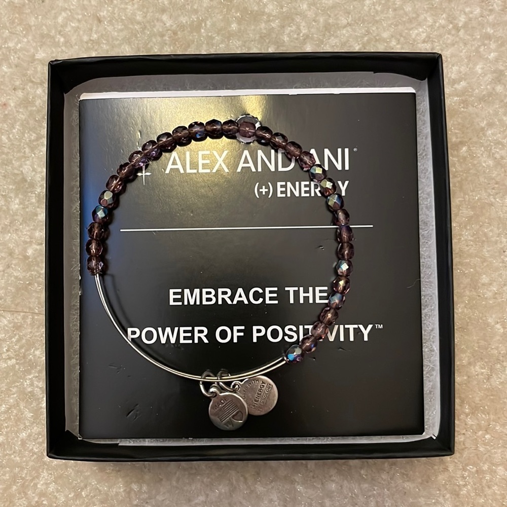 Purple Alex and Ani Beaded Bracelet